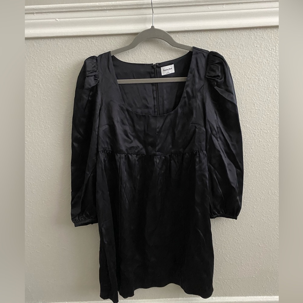 Sunday best black baby doll mini dress